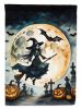 Flying Witch Spooky Halloween Garden Flag Mailbox Flag Decorative Yard Flag Banner Outside Patio Artwork Yard Flower Beds, Garden Size, Multicolor