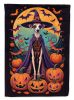 Italian Greyhound Witchy Halloween Garden Flag Mailbox Flag Decorative Yard Flag Banner Outside Patio Artwork Yard Flower Beds, Garden Size