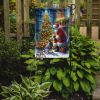 Australian Cattle Dog and Santa Claus Garden Flag Mailbox Flag Decorative Yard Flag Banner Outside Patio Artwork Yard Flower Beds, Garden Size