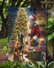 Belgian Malinois and Santa Claus Garden Flag Mailbox Flag Decorative Yard Flag Banner Outside Patio Artwork Yard Flower Beds, Garden Size, Multicolor
