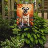 White Boxer Fall Garden Flag Mailbox Flag Decorative Yard Flag Banner Outside Patio Artwork Yard Flower Beds, Garden Size, Multicolor