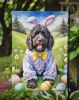 Portuguese Water Dog Easter Egg Hunt Garden Flag Mailbox Flag Decorative Yard Flag Banner Outside Patio Artwork Yard Flower Beds, Garden Size