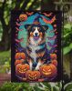Australian Shepherd Witchy Halloween Garden Flag Mailbox Flag Decorative Yard Flag Banner Outside Patio Artwork Yard Flower Beds, Garden Size