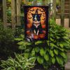Border Collie Witchy Halloween Garden Flag Mailbox Flag Decorative Yard Flag Banner Outside Patio Artwork Yard Flower Beds, Garden Size, Multicolor