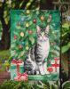 American Wirehair Cat By the Christmas Tree Garden Flag Mailbox Flag Decorative Yard Flag Banner Outside Patio Artwork Yard Flower Beds, Garden Size
