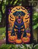 Rottweiler Witchy Halloween Garden Flag Mailbox Flag Decorative Yard Flag Banner Outside Patio Artwork Yard Flower Beds, Garden Size, Multicolor