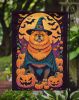 Chow Chow Witchy Halloween Garden Flag Mailbox Flag Decorative Yard Flag Banner Outside Patio Artwork Yard Flower Beds, Garden Size, Multicolor