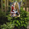 Collie and Santa Claus Garden Flag Mailbox Flag Decorative Yard Flag Banner Outside Patio Artwork Yard Flower Beds, Garden Size, Multicolor