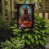 French Bulldog Witchy Halloween Garden Flag Mailbox Flag Decorative Yard Flag Banner Outside Patio Artwork Yard Flower Beds, Garden Size, Multicolor