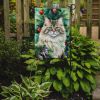 Siberian Cat By the Christmas Tree Garden Flag Mailbox Flag Decorative Yard Flag Banner Outside Patio Artwork Yard Flower Beds, Garden Size