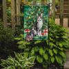 American Wirehair Cat By the Christmas Tree Garden Flag Mailbox Flag Decorative Yard Flag Banner Outside Patio Artwork Yard Flower Beds, Garden Size